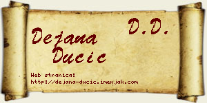 Dejana Dučić vizit kartica